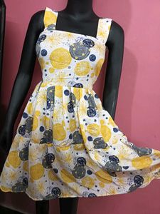 Yellow Celestial Print Sundress
