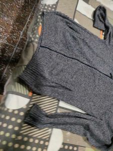 Gray Knit Sweater imported zipper