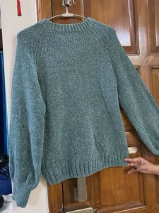 Cozy Green Knit Sweater