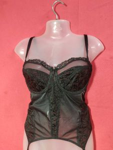 Black Lace Corset Set with Stockings 💫 Sexy &amp; Sty