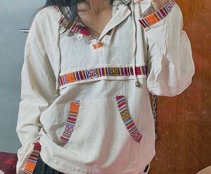 Boho Hoodie with Colorful Accents
