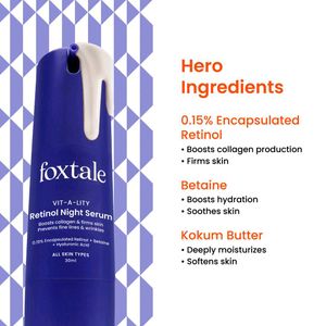 New Sealed Foxtale Retinol night face serum