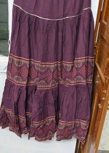 Ethnic skirt with kurti and full chunni