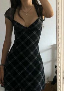 y2k checkered dress