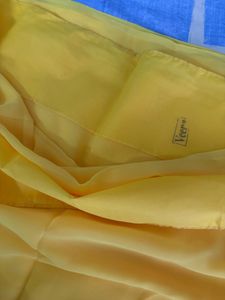 Elegant Yellow Saree with Pico Fall done.