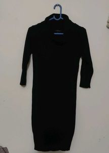 Black Knit Mini Dress