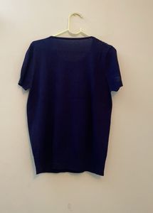 Net Swarovski Work Top | Navy Blue