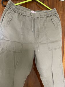 Olive Green Casual Pants