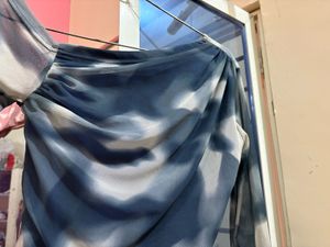 Stylish Tie-Dye Mesh Top