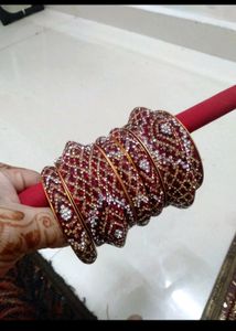 Maroon Bangle Set