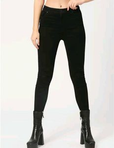 Women Slim High Rise Black Jeans