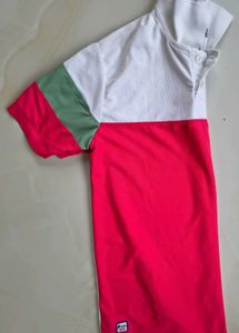 Stylish White &amp; Red Polo Shirt