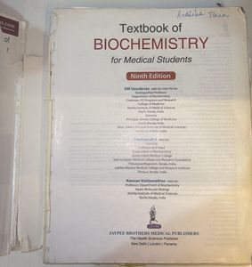 Vasudevan Biochemistry Textbook Ed 9