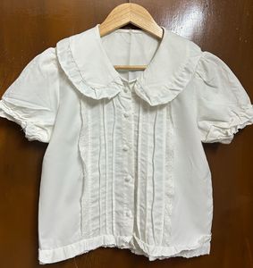 Vintage-Inspired White Blouse