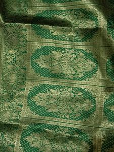 Purple &amp; Green Banarasi Silk Saree