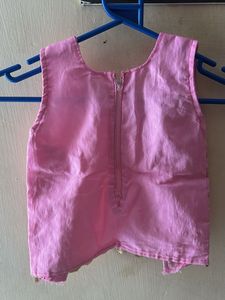 Pink Girls Lehenga Choli Set