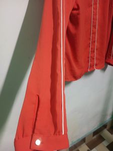 Allen Solly Orange Top With White Strips Women