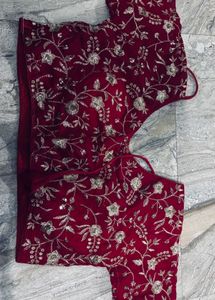 Embroidered Maroon Blouse