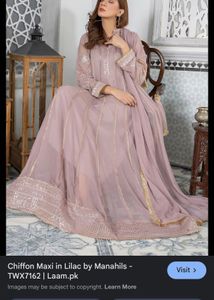 Lilac Chiffon Maxi Dress