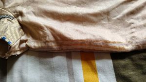 Blue And Golden Sari With Blouse