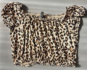 H&amp;M Divided Leopard Print Top - Size S