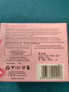 Faces Canada Aloe Vera Pink Gel