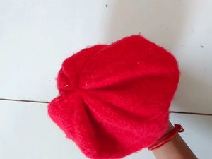 This Is A Red Woolen Cap