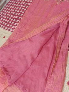 Peach Embroidered Kurti