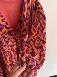 Patterned Tiered Dress