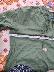 UTSA by Westside Elegant Green Embroidered Top