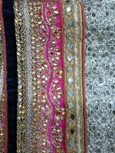 2part Saree Net With Pure Fabric
