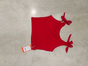New Red Beautiful Sleeveless Top