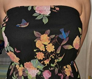 Floral Strapless Maxi Dress