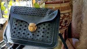 Chic Black Cutout Crossbody Bag