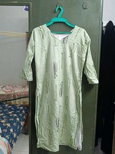 Green Printed Kurta