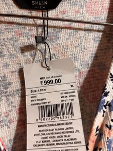 Shein Floral Tie-Front Dress - New With Tag