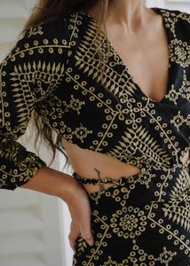 cutwork embroidred backless  Maxi Dress