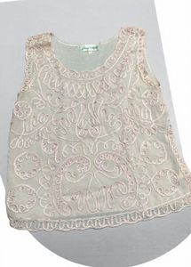 Embroidered Sleeveless Top