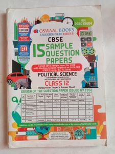Class 12 Political Science 15 Sample Paper Book