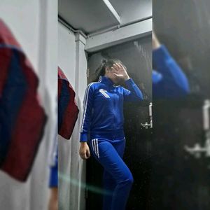 Blue Athletic Tracksuit Set