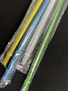 Colorful Reusable Plastic Straws - Set of 4