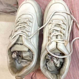 White chunky sneakers
