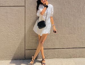 White Buttondown Dress