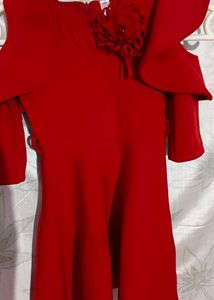 Size :7-8 Years ,Red Dress Kids Party Wear