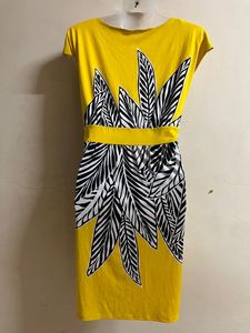 Korean Yellow Party Wear One Piece
