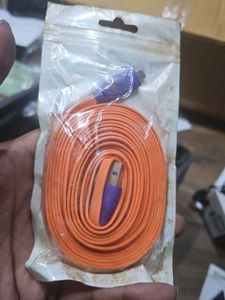 Orange USB to MicroUsb cable -3.3ft
