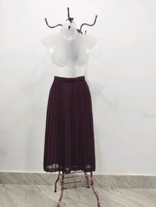 Pleated Midi Skirt