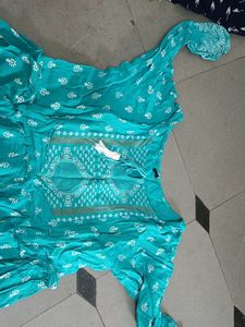 Teal Bohemian Print Dress