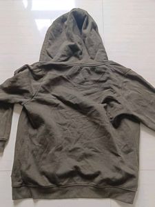Olive Green Zip-Up Hoodie