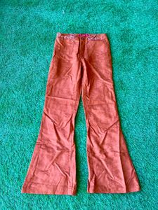 Suede / Swiss Leather Pant- Brown Color